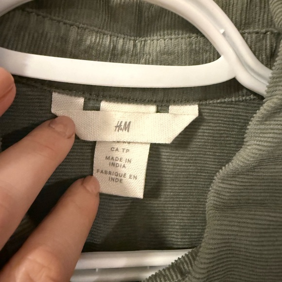 H&M Olive Corduroy Shirt - Picture 2 of 4
